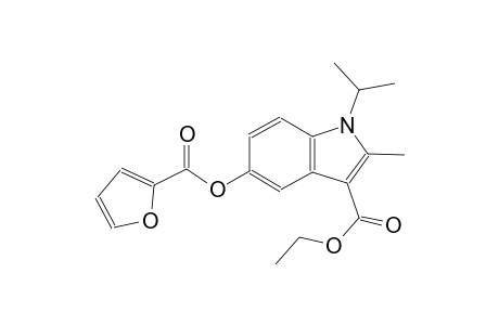 1H-indole-3-carboxylic acid, 5-[(2-furanylcarbonyl)oxy]-2-methyl-1-(1-methylethyl)-, ethyl ester