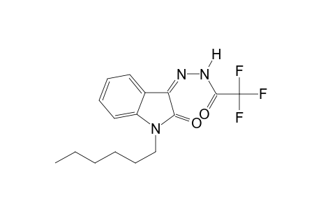 2,2,2-trifluoro-N'-[(3Z)-1-hexyl-2-oxo-1,2-dihydro-3H-indol-3-ylidene]acetohydrazide