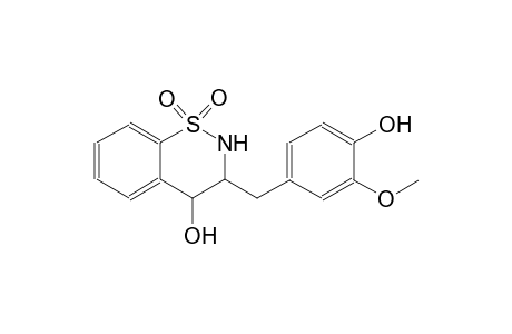2H-1,2-benzothiazin-4-ol, 3,4-dihydro-3-[(4-hydroxy-3-methoxyphenyl)methyl]-, 1,1-dioxide