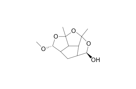 1,9-Di-methyl-3.beta.-hydroxy-7.alpha.-methoxy-2,8,12-trioxatetracyclo[7.2.1.0(.4,11)0.(6,10)]dodecane