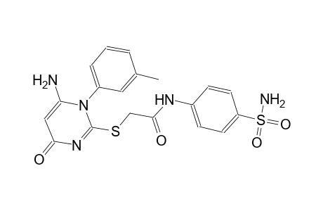 2-{[6-amino-1-(3-methylphenyl)-4-oxo-1,4-dihydro-2-pyrimidinyl]sulfanyl}-N-[4-(aminosulfonyl)phenyl]acetamide