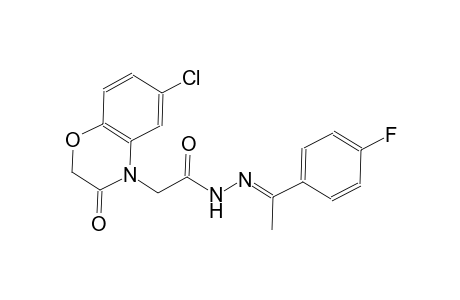 2-(6-chloro-3-oxo-2,3-dihydro-4H-1,4-benzoxazin-4-yl)-N'-[(E)-1-(4-fluorophenyl)ethylidene]acetohydrazide