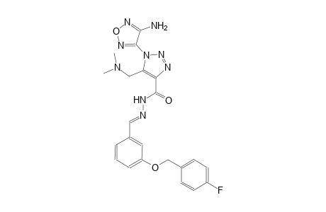 1-(4-amino-1,2,5-oxadiazol-3-yl)-5-[(dimethylamino)methyl]-N'-((E)-{3-[(4-fluorobenzyl)oxy]phenyl}methylidene)-1H-1,2,3-triazole-4-carbohydrazide