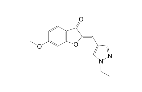 (2Z)-2-[(1-ethyl-4-pyrazolyl)methylidene]-6-methoxy-3-benzofuranone