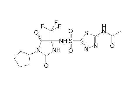 Acetamide, N-[5-[[[1-cyclopentyl-2,5-dioxo-4-(trifluoromethyl)-4-imidazolidinyl]amino]sulfonyl]-1,3,4-thiadiazol-2-yl]-