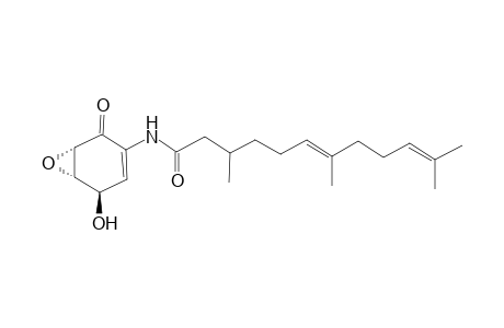 (2SR,3SR,4RS)-2,3-Epoxy-4-hydroxy-6-(3,7,11-trimethyldodeca-6,10-dienoylamino)cyclohex-5-enone