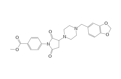 benzoic acid, 4-[3-[4-(1,3-benzodioxol-5-ylmethyl)-1-piperazinyl]-2,5-dioxo-1-pyrrolidinyl]-, methyl ester