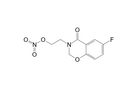 nitric acid 2-(6-fluoro-4-keto-2H-1,3-benzoxazin-3-yl)ethyl ester