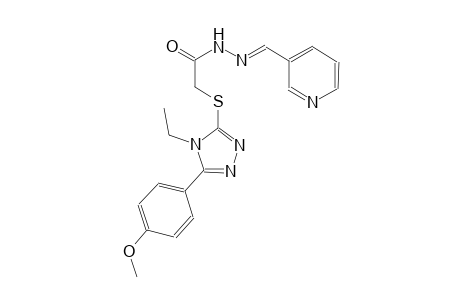 2-{[4-ethyl-5-(4-methoxyphenyl)-4H-1,2,4-triazol-3-yl]sulfanyl}-N'-[(E)-3-pyridinylmethylidene]acetohydrazide