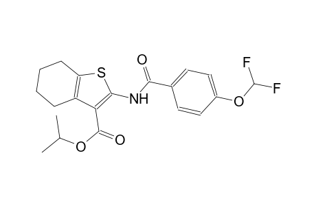 isopropyl 2-{[4-(difluoromethoxy)benzoyl]amino}-4,5,6,7-tetrahydro-1-benzothiophene-3-carboxylate