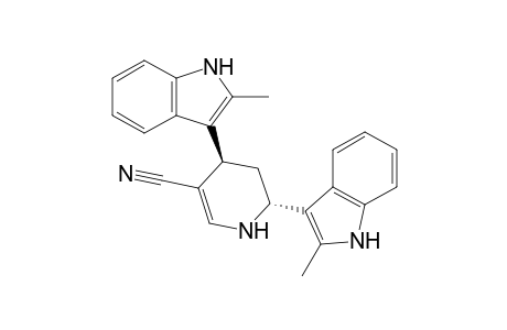 trans-5-Cyano-2,4-bis(2-methyl-3-indolyl)-1,2,3,4-tetrahydropyridine