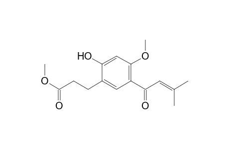 Methyl 3-(2-hydroxy-4-methoxy-5-senecioylphenyl)propanoate