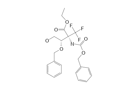 (+)-(2R,3S)-3-Benzyloxy-2-benzyloxycarbonylamino-4-hydroxy-2-trifluoromethylbutyric acid ethyl ester