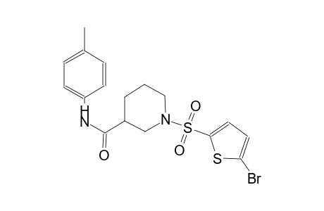 1-[(5-bromo-2-thienyl)sulfonyl]-N-(4-methylphenyl)-3-piperidinecarboxamide