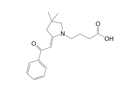 4-[(2E)-4,4-dimethyl-2-phenacylidene-1-pyrrolidinyl]butanoic acid