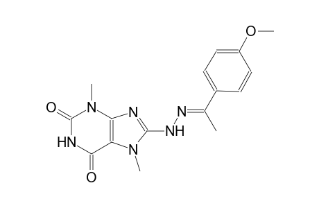 8-{(2E)-2-[1-(4-methoxyphenyl)ethylidene]hydrazino}-3,7-dimethyl-3,7-dihydro-1H-purine-2,6-dione