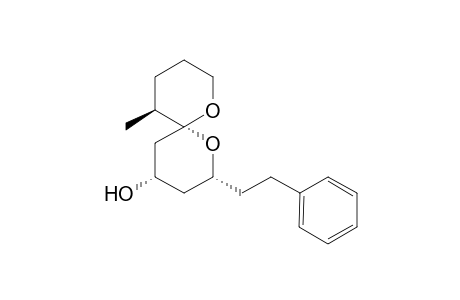 (2R,4S,6R,11S)-11-Methyl-2-(2-(phenyl)ethyl)-1,7-dioxaspiro[5.5]undecan-4-ol