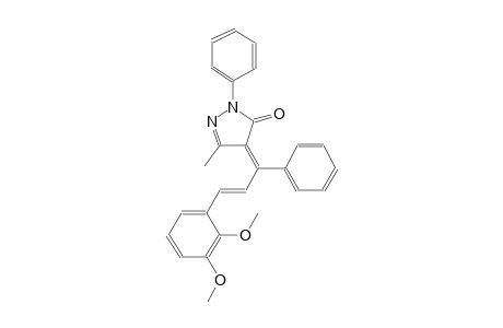 (4Z)-4-[(2E)-3-(2,3-dimethoxyphenyl)-1-phenyl-2-propenylidene]-5-methyl-2-phenyl-2,4-dihydro-3H-pyrazol-3-one