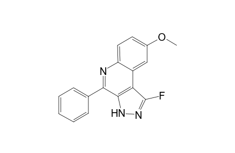 corr[1]8-Methoxy-1-fluoro-4-phenyl-3H-pyrazolo[3,4-c]quinoline