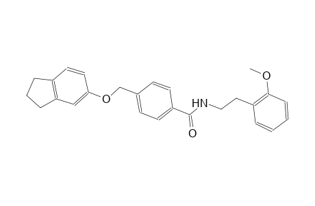 4-[(2,3-dihydro-1H-inden-5-yloxy)methyl]-N-[2-(2-methoxyphenyl)ethyl]benzamide