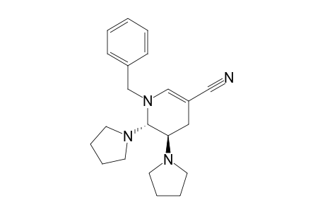 trans-1-Benzyl-2,3-bis(1-pyrrolidinyl)-1,2,3,4-tetrahydropyridine-5-carbonitrile