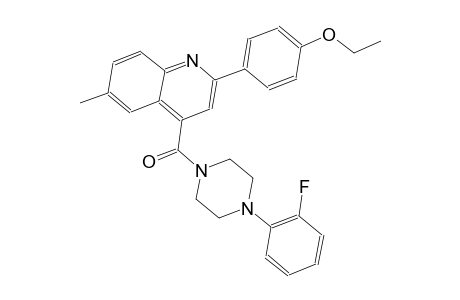 2-(4-ethoxyphenyl)-4-{[4-(2-fluorophenyl)-1-piperazinyl]carbonyl}-6-methylquinoline