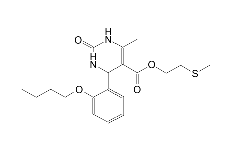 5-pyrimidinecarboxylic acid, 4-(2-butoxyphenyl)-1,2,3,4-tetrahydro-6-methyl-2-oxo-, 2-(methylthio)ethyl ester