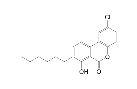 7-Hydroxy-2-chloro-8-hexyl-6H-benzo[c]chromen-6-one