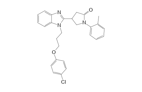 2-Pyrrolidinone, 4-[1-[3-(4-chlorophenoxy)propyl]-1H-1,3-benzimidazol-2-yl]-1-(2-methylphenyl)-