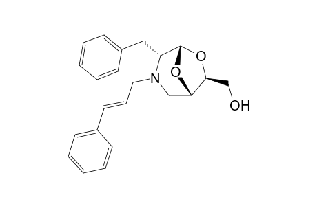 (1S,4R,5S,7S)-3-Cinnamyl-4-exo-benzyl-6,8-dioxa-7-exo-hydroxymethyl-3-azabicyclo[3.2.1]octane