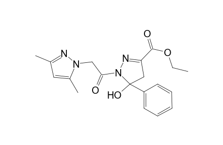 1-[2-(3,5-Dimethyl-pyrazol-1-yl)-acetyl]-5-hydroxy-5-phenyl-4,5-dihydro-1H-pyrazole-3-carboxylic acid ethyl ester