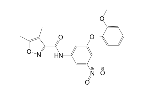 N-[3-(2-methoxyphenoxy)-5-nitrophenyl]-4,5-dimethyl-3-isoxazolecarboxamide