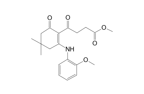 4-keto-4-[6-keto-4,4-dimethyl-2-(o-anisidino)cyclohexen-1-yl]butyric acid methyl ester