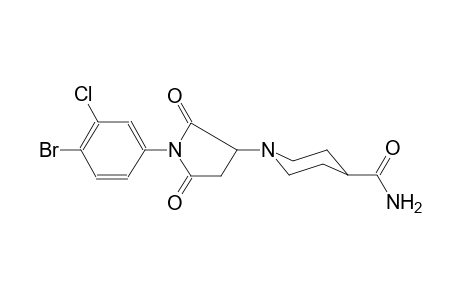 1-[1-(4-bromo-3-chlorophenyl)-2,5-dioxo-3-pyrrolidinyl]-4-piperidinecarboxamide