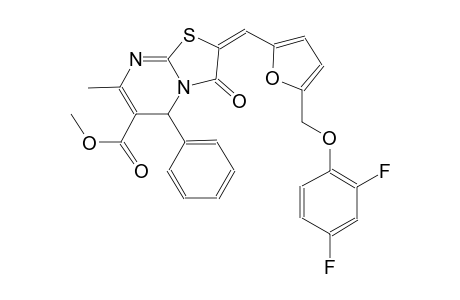 methyl (2E)-2-({5-[(2,4-difluorophenoxy)methyl]-2-furyl}methylene)-7-methyl-3-oxo-5-phenyl-2,3-dihydro-5H-[1,3]thiazolo[3,2-a]pyrimidine-6-carboxylate