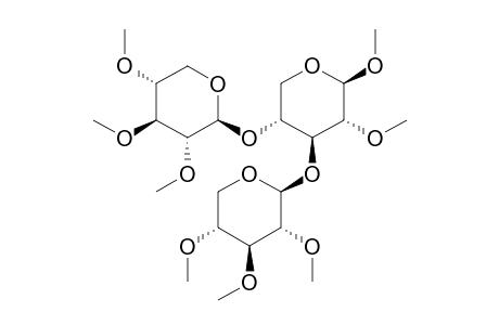 Methyl-2-O-methyl-3-O-(2,3,4-tri-O-methyl-beta-D-xylopyranosyl)-4-O-(2,3,4-tri-O-methyl-beta-D-xylopyranosyl)-beta-D-xylopyranoside