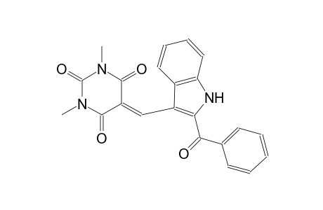 5-[(2-benzoyl-1H-indol-3-yl)methylene]-1,3-dimethyl-2,4,6(1H,3H,5H)-pyrimidinetrione