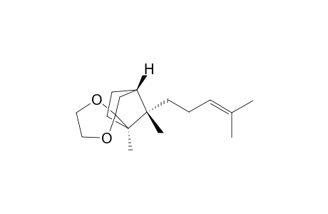 Spiro[bicyclo[2.2.1]heptane-2,2'-[1,3]dioxolane], 1,7-dimethyl-7-(4-methyl-3-pentenyl)-, [1R-(1.alpha.,4.alpha.,7S*)]-