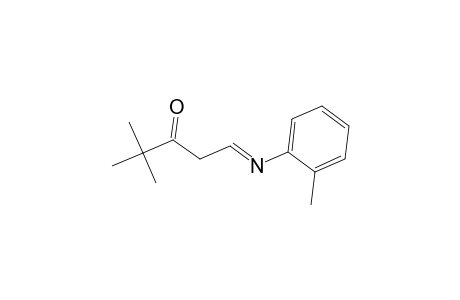(1E)-4,4-Dimethyl-1-[(2-methylphenyl)imino]-3-pentanone