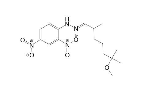 heptanal, 6-methoxy-2,6-dimethyl-, (2,4-dinitrophenyl)hydrazone, (1E)-