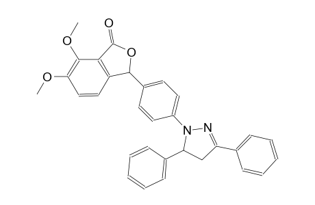 3-[4-(3,5-diphenyl-4,5-dihydro-1H-pyrazol-1-yl)phenyl]-6,7-dimethoxy-2-benzofuran-1(3H)-one
