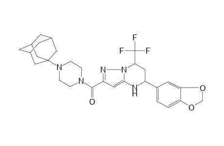 Pyrazolo[1,5-a]pyrimidine, 5-(1,3-benzodioxol-5-yl)-4,5,6,7-tetrahydro-2-[(4-tricyclo[3.3.1.1(3,7)]dec-1-yl-1-piperazinyl)carbonyl]-7-(trifluoromethyl)-