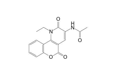 N-(1-ethyl-2,5-diketo-chromeno[4,3-b]pyridin-3-yl)acetamide