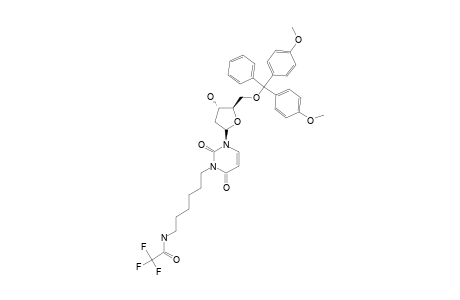 2'-DEOXY-5'-O-(4,4'-DIMETHOXYTRITYL)-N3-(N6-TRIFLUOROACETAMIDOHEX-1-YL)-URIDINE