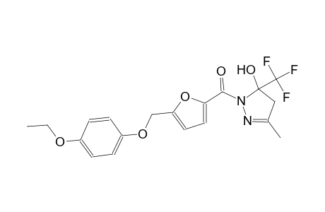 1-{5-[(4-ethoxyphenoxy)methyl]-2-furoyl}-3-methyl-5-(trifluoromethyl)-4,5-dihydro-1H-pyrazol-5-ol