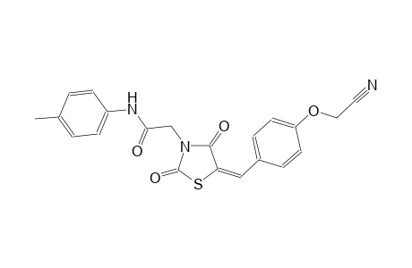 2-{(5E)-5-[4-(cyanomethoxy)benzylidene]-2,4-dioxo-1,3-thiazolidin-3-yl}-N-(4-methylphenyl)acetamide