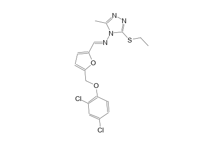 N-((E)-{5-[(2,4-dichlorophenoxy)methyl]-2-furyl}methylidene)-3-(ethylsulfanyl)-5-methyl-4H-1,2,4-triazol-4-amine