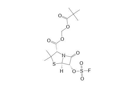 4-Thia-1-azabicyclo[3.2.0]heptane-2-carboxylic acid, 6-[(fluorosulfonyl)oxy]-3,3-dimethyl-7-oxo-, (2,2-dimethyl-1-oxopropoxy)methyl ester, [2S-(2.alpha.,5.alpha.,6.alpha.)]-