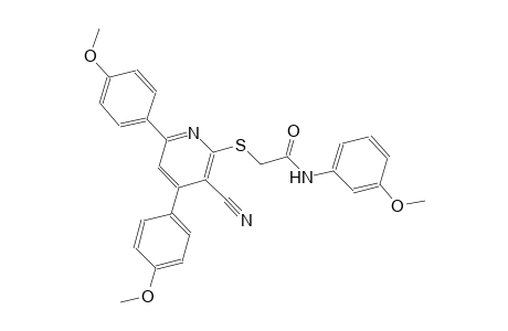 2-{[3-cyano-4,6-bis(4-methoxyphenyl)-2-pyridinyl]sulfanyl}-N-(3-methoxyphenyl)acetamide