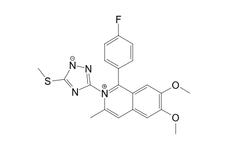 1-(4-fluorophenyl)-6,7-dimethoxy-3-methyl-2-(5-methylsulfanyl-1,2-diaza-4-azanidacyclopenta-2,5-dien-3-yl)isoquinolin-2-ium